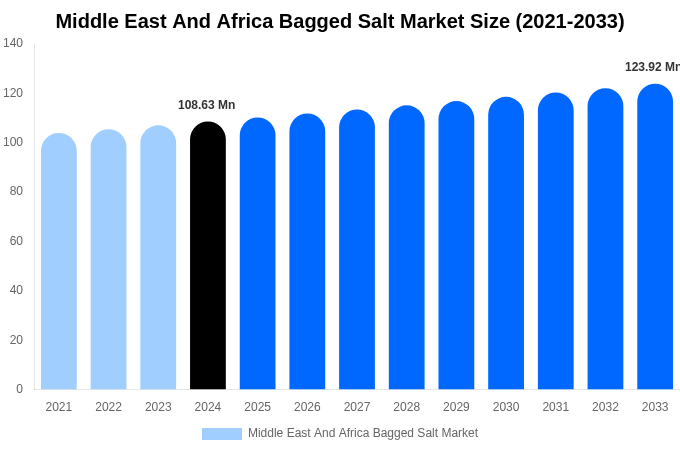 Middle East And Africa Bagged Salt Market Size Report By 2033