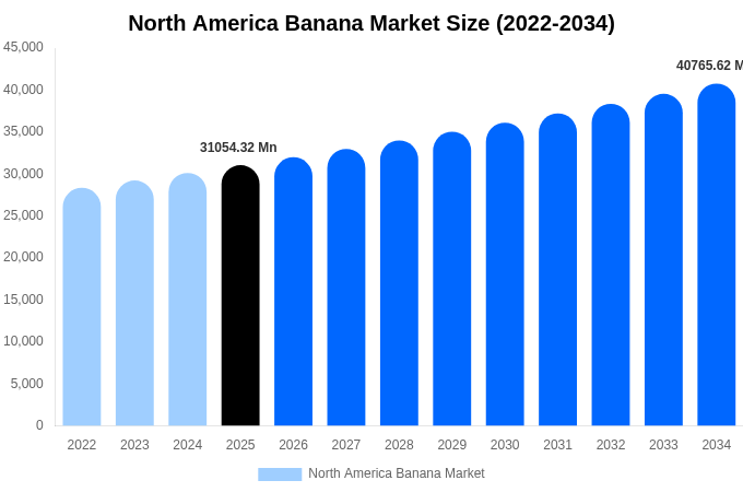 North America Banana Market Size, Share & Growth Report By [2034]