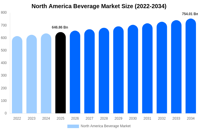 North America Beverage Market Size, Share Report By 2034