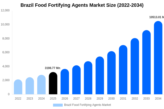 ブラジル 食品強化剤市場 市場規模とシェアレポート 2034年まで