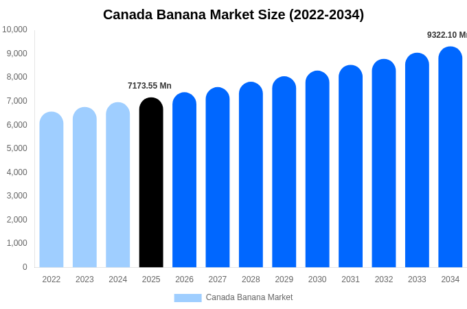 Canada Banana Market Size, Share Report By 2034