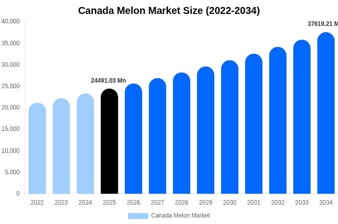 Canada Melon Market Size, Share & Trends Report By 2034