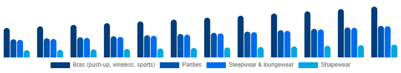 Chile Intimate Lingerie Market Product Type 2025-2033