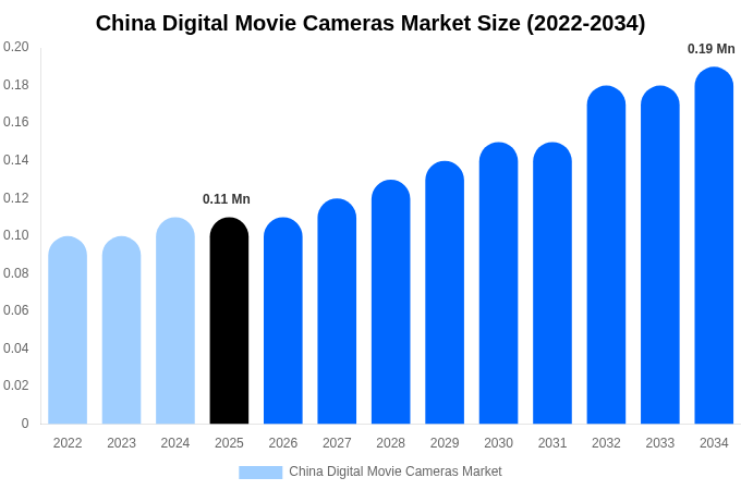 China Digital Movie Cameras Market Size & Share Report By 2034