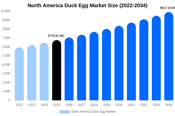 North America Duck Egg Market Size, Share Report By 2034