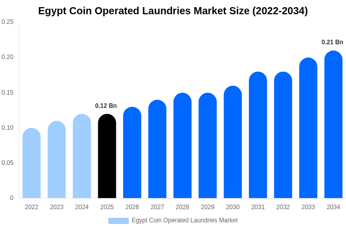 Egypt Coin Operated Laundries Market Size & Share Report By 2034