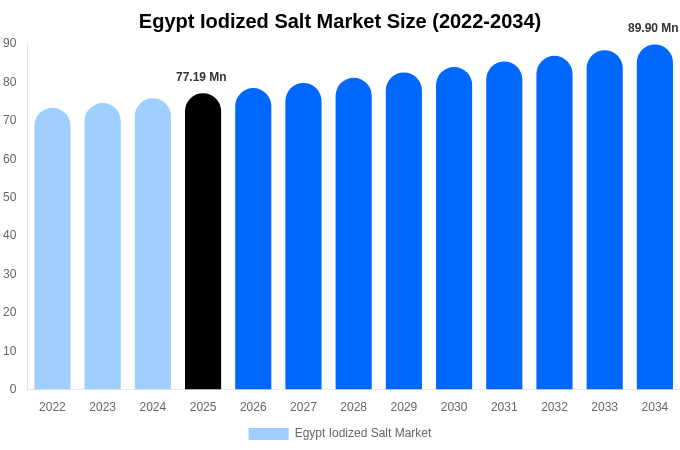 Egypt Iodized Salt Market Size, Share & Growth Report By 2034
