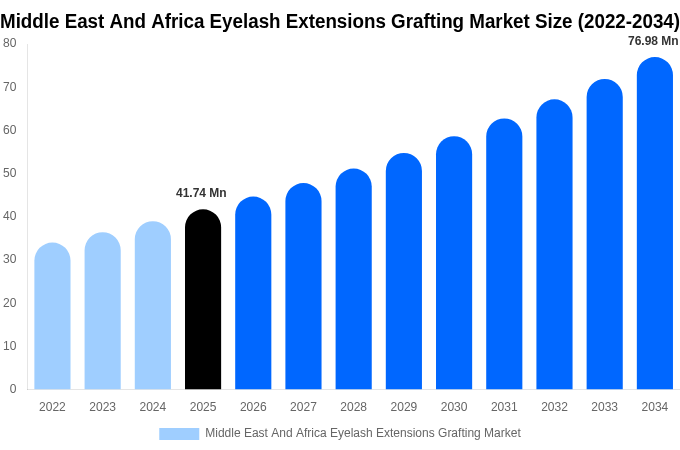 Middle East And Africa Eyelash Extensions Grafting Market Size & Share Report By 2034