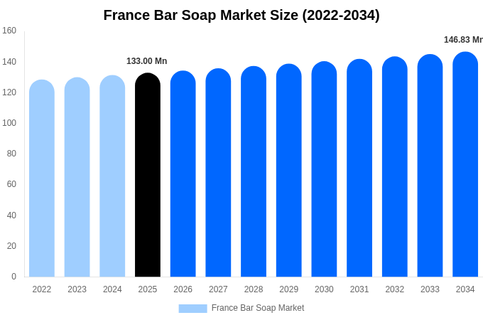 フランス 固形石鹸市場 市場規模レポート 2034年まで