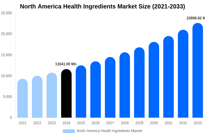 North America Health Ingredients Market Size Report By 2033