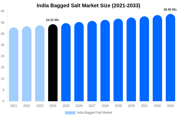 India Bagged Salt Market Size, Share & Trends Report By 2033
