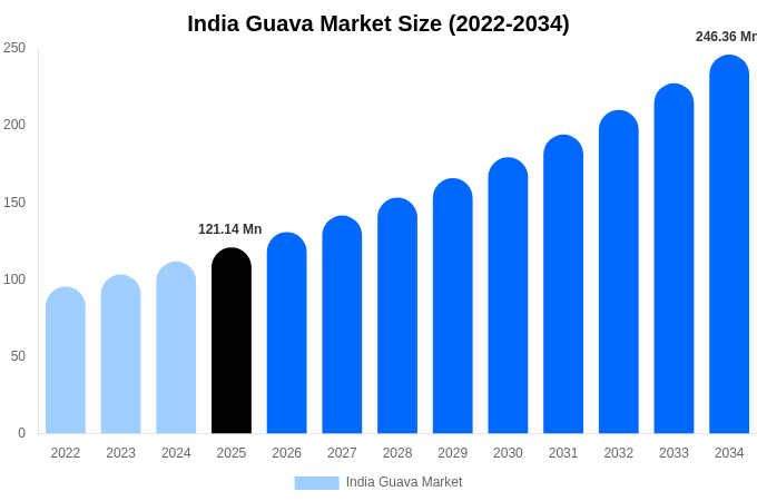 インド グアバ市場 市場規模レポート 2034年まで