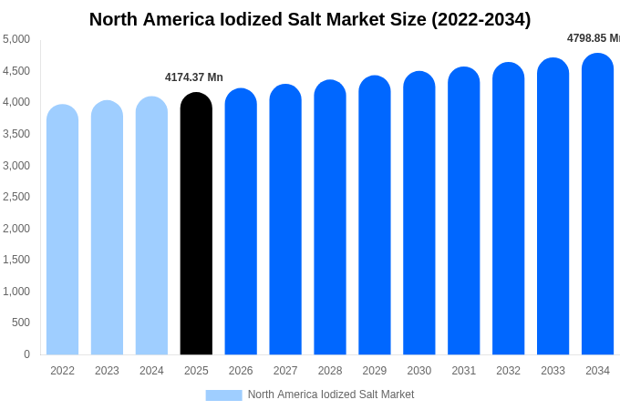 North America Iodized Salt Market Size, Share & Trends Report By 2034