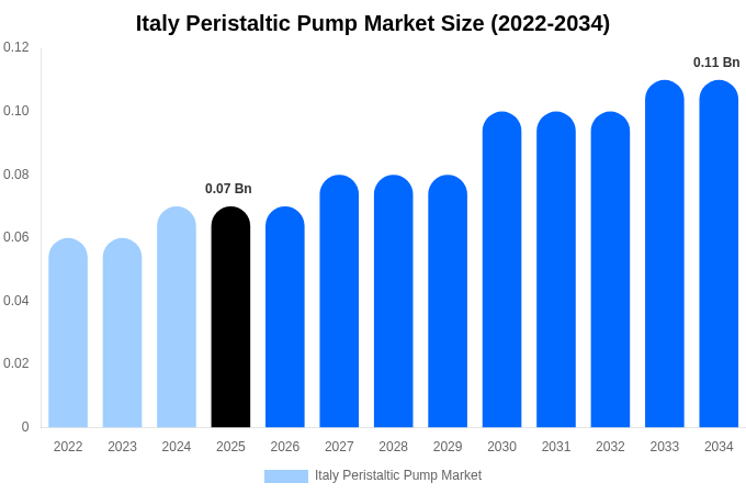 Italy Peristaltic Pump Market Size Report By 2034