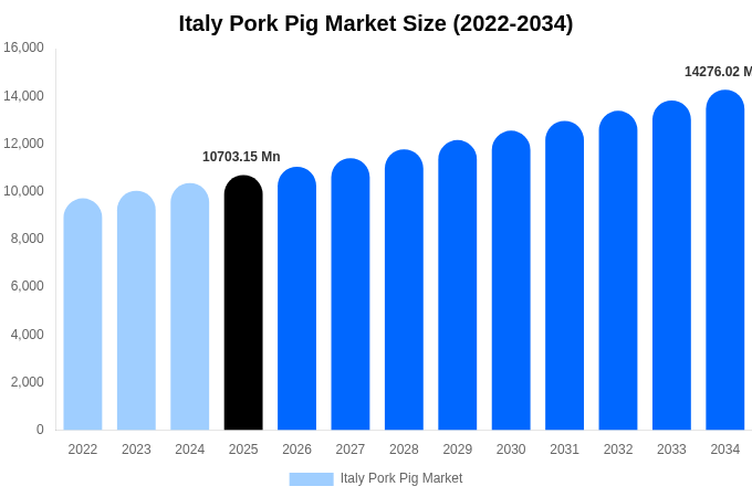 Italy Pork Pig Market Size Report By 2034