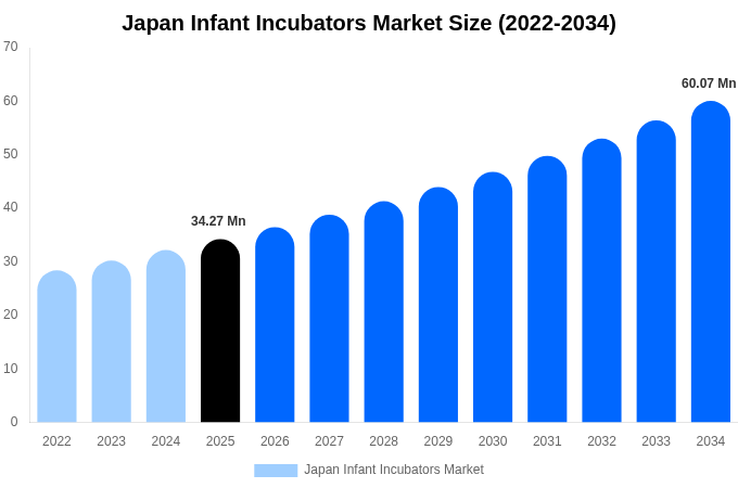 Japan Infant Incubators Market Size & Share Report By 2034
