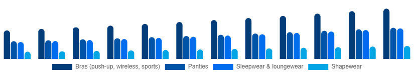 Japan Intimate Lingerie Market Product Type 2025-2033