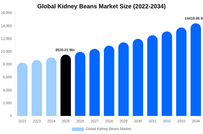 Global Kidney Beans Market Size & Share Report By 2034