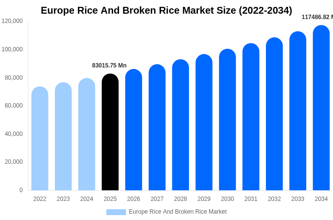 Europe Rice And Broken Rice Market Size & Share Report By 2034