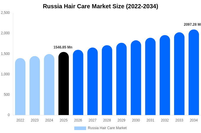 Russia Hair Care Market Size, Share Report By 2034