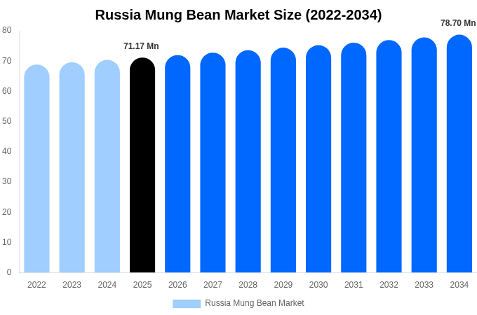 ロシア 緑豆市場 市場規模・トレンド・予測分析 (2026年-2034年)