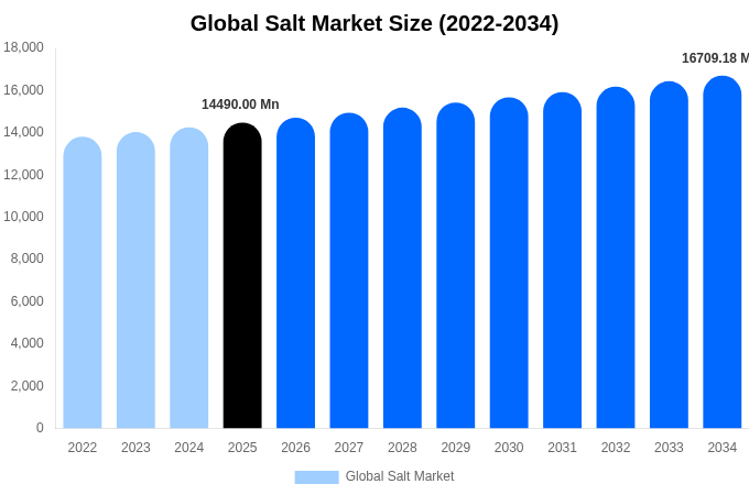 グローバル 塩市場 市場規模・シェア・トレンドレポート 2034年まで