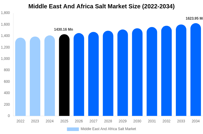 中東・アフリカ 塩市場 市場規模・シェア・トレンドレポート 2034年まで