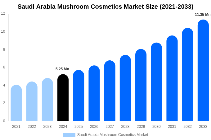 Saudi Arabia Mushroom Cosmetics Market Size Report By 2033