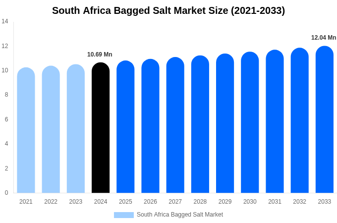 South Africa Bagged Salt Market Size, Share & Growth Analysis By [2033]