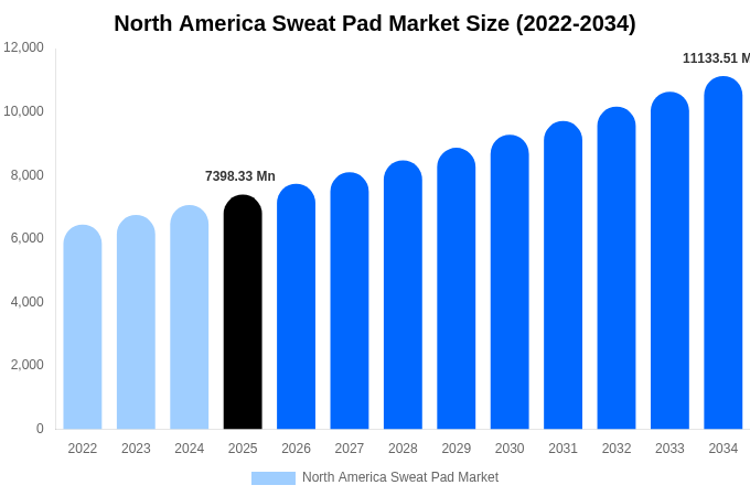 North America Sweat Pad Market Size, Share & Trends Report By 2034