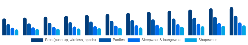 Taiwan Intimate Lingerie Market Product Type 2025-2033