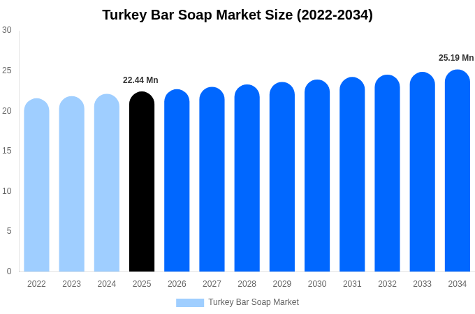 トルコ 固形石鹸市場 市場規模レポート 2034年まで