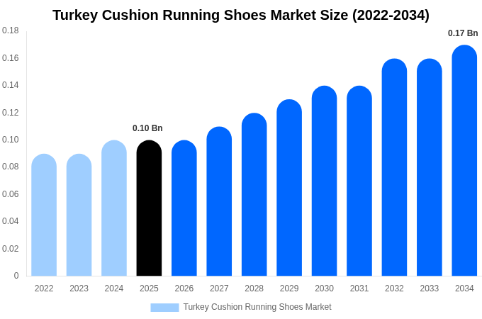 Turkey Cushion Running Shoes Market Size, Share & Growth Report By 2034