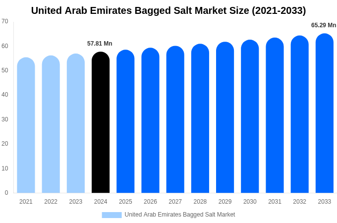 United Arab Emirates Bagged Salt Market Size, Share Report By 2033