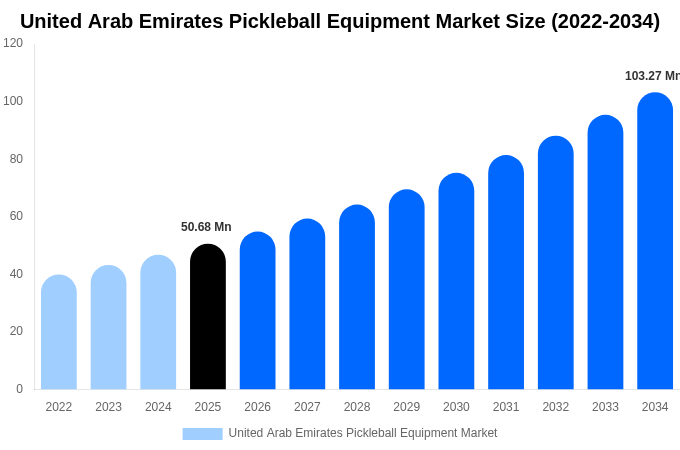 United Arab Emirates Pickleball Equipment Market Size, Share Report By 2034