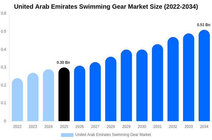 アラブ首長国連邦 水泳用品市場 市場規模・シェア・トレンドレポート 2034年まで