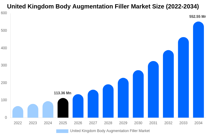イギリス ボディ増強フィラー市場 市場規模・シェア・成長レポート 2034年まで