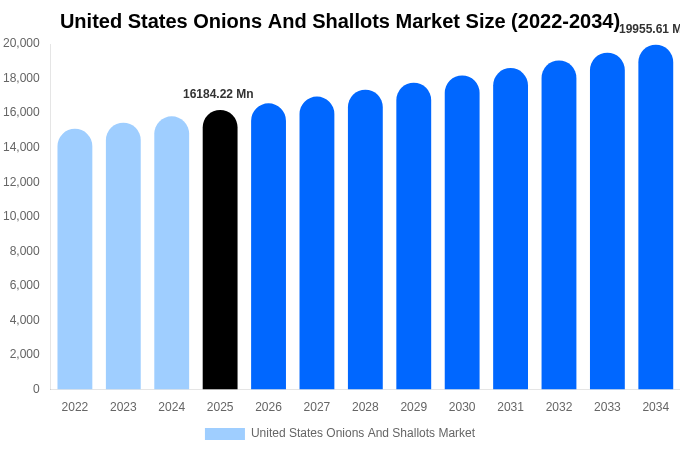United States Onions And Shallots Market Size, Share & Growth Report By 2034