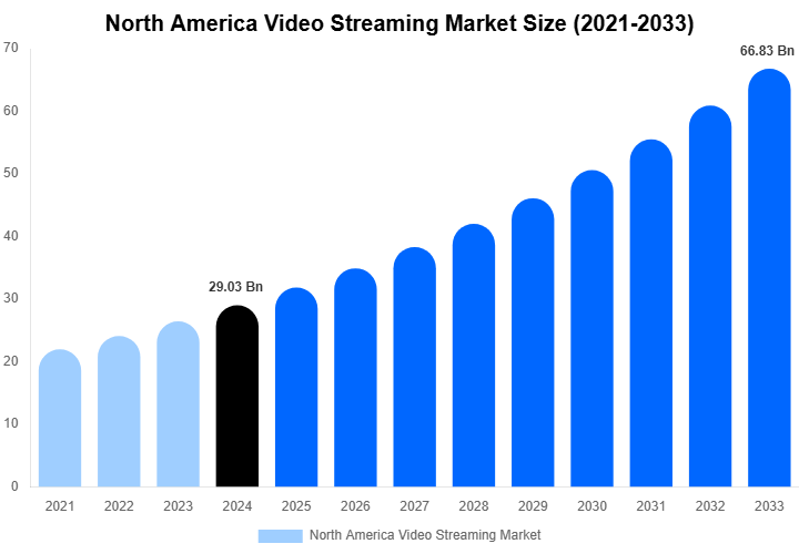 North America Video Streaming Market Size, Share & Growth Report By 2033