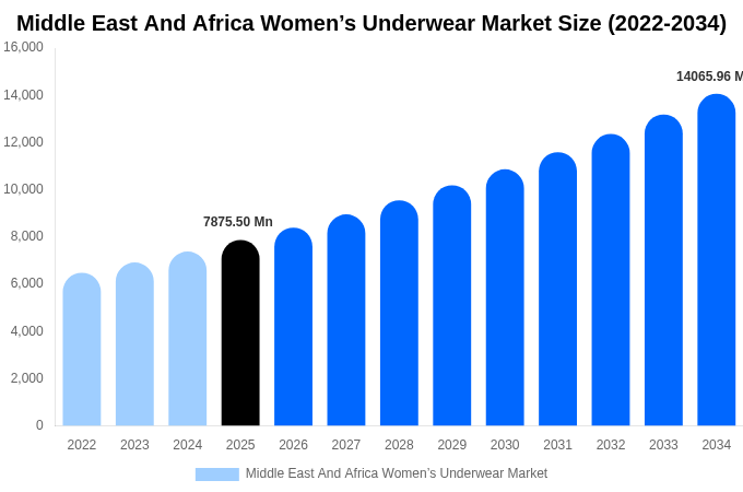 Middle East And Africa Women’s Underwear Market Size, Share Report By 2034